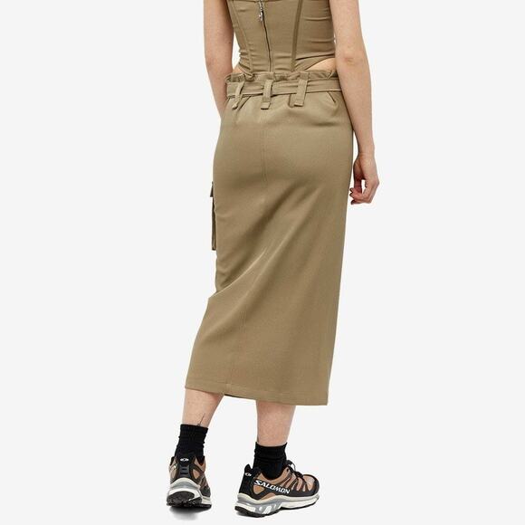 Miaou NWT Suki Cargo Midi Skirt in Sage Medium - Picture 3 of 9